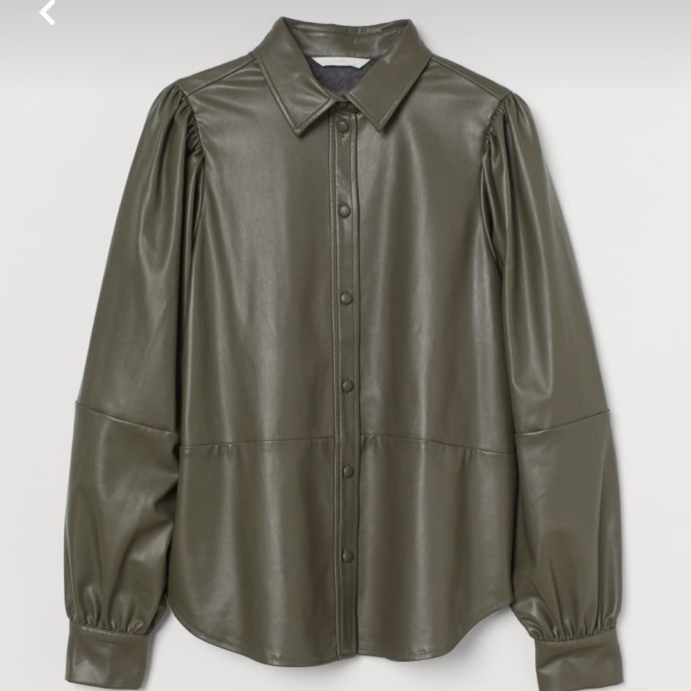 Faux Leather Shirt